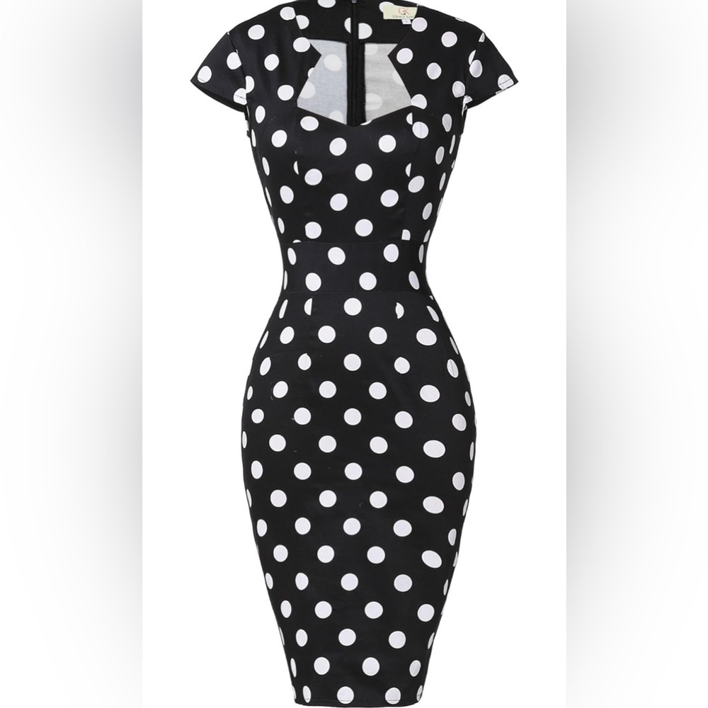 Grace Karin Womens 50s 60s Vintage Pencil Dress Bodycon Cap Sleeve Dress